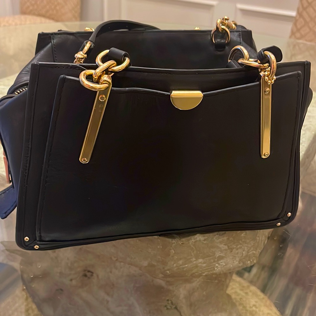 Coach Dreamer Cross Body Bag, Black And Gold